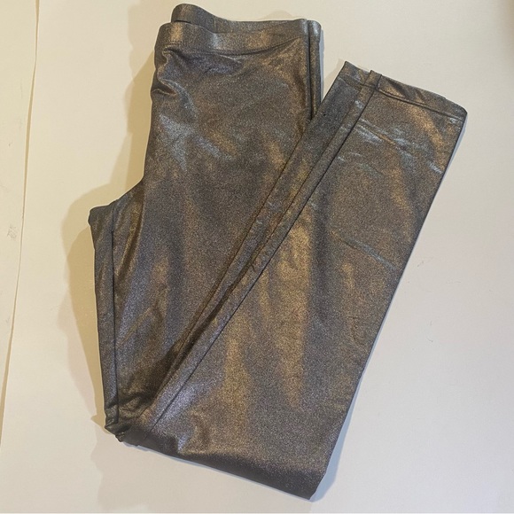 Forever 21 pewter leggings GUC SZ L, nylon elastane blend, very stretchy - Picture 2 of 11